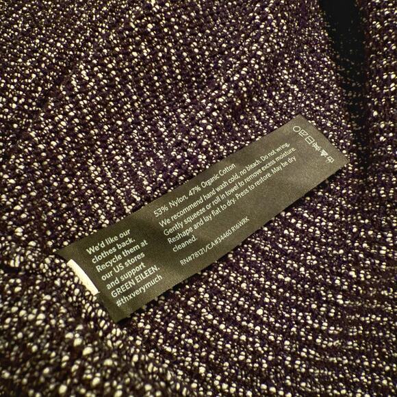 The Fisher Project Mock Neck Marled Knit Crop Sweater Gray Black - Size Medium - Picture 5 of 8